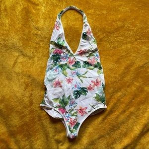 Tropical Print American Apparel U-back Unitard circa 2013!!